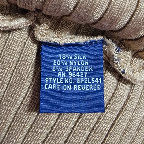 Bisou Jeans Caramel Sweater size M - 78% silk - Picture 6 of 7